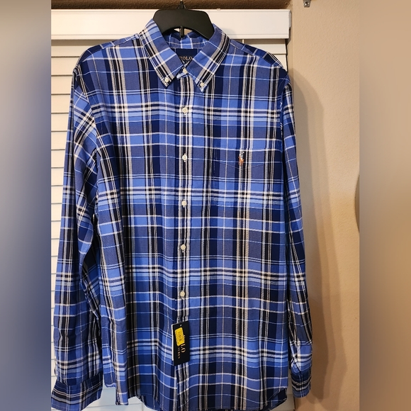 SOLD!!! $125 Polo Ralph Lauren Classic Fit Plaid Oxford Shirt  - XL NWT! - Picture 2 of 11